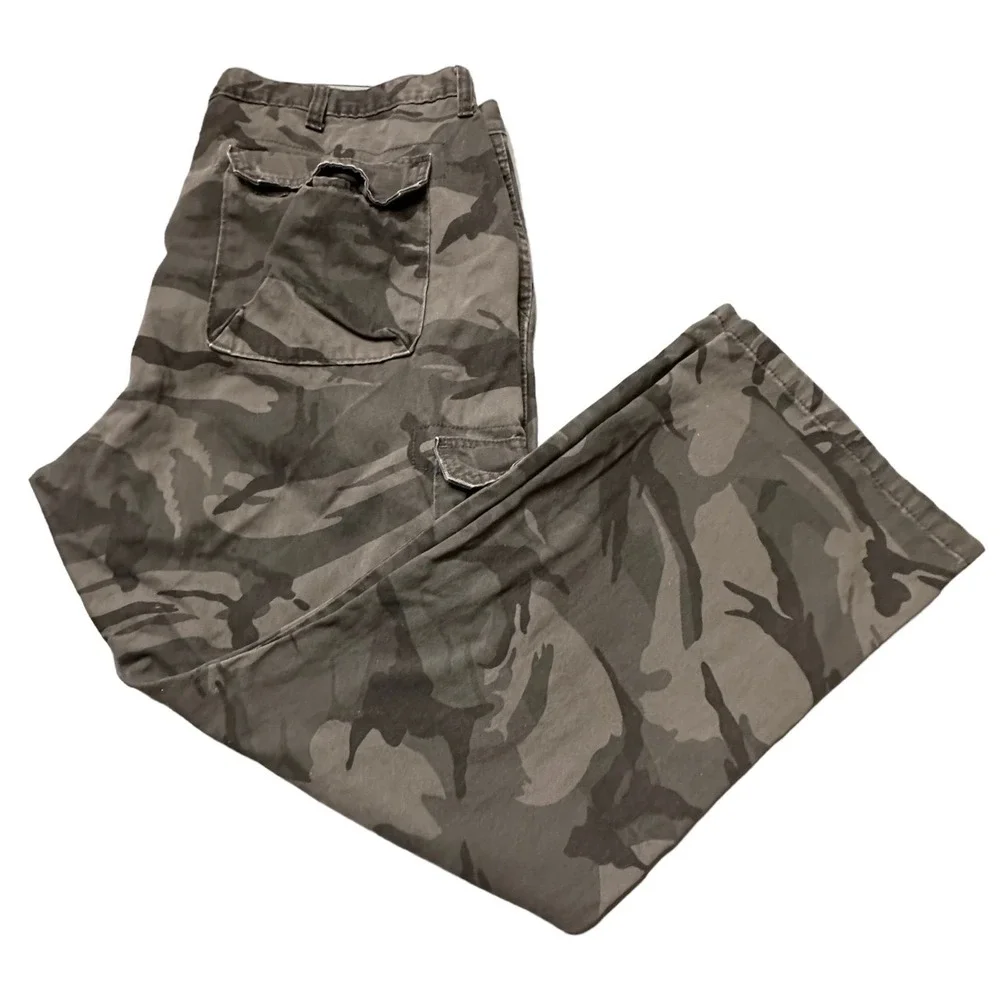Wrangler 42x30 Camo Cargo Pants Military‎ Style Utility Camouflage Hunting